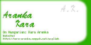 aranka kara business card